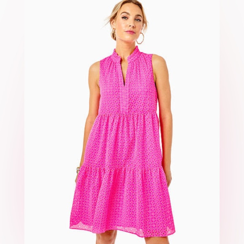Novella Eyelet Swing Dress